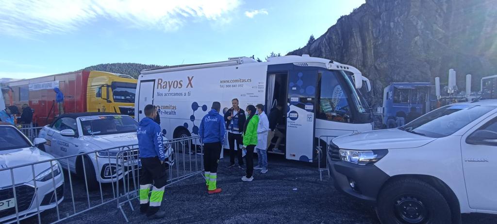 Unidad móvil Comitas en la etapa de La Vuelta 2023